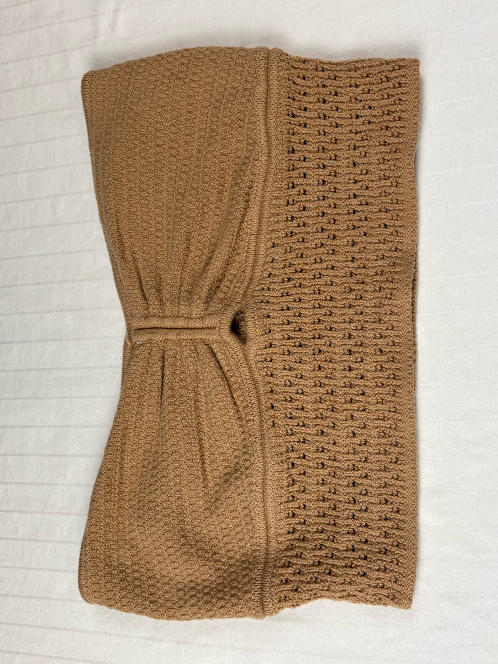 American Eagle Knit Camel Tube Top / Strapless crop Sweater Bra Top
